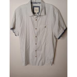 Six Lincoln New York Men’s Size Large Printed Short Sleeve Button Down Shirt